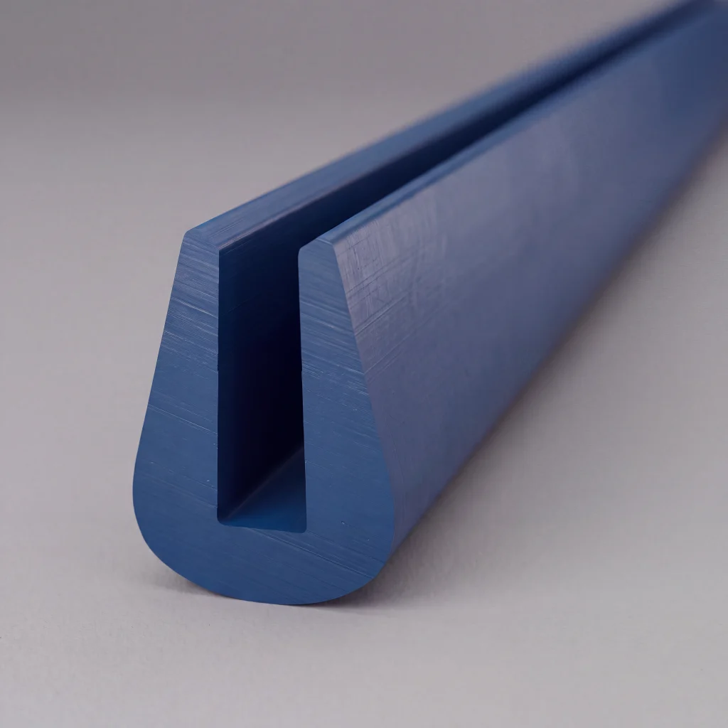 Blauw stootprofiel op maat